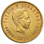 CUBA - Repubblica 5 Pesos 1916 - Kr. 19 AU