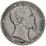 Vittorio Emanuele II (1849-1861) 5 Lire 1850 ... 
