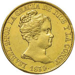 SPAGNA - Isabella II (1833-1868) 80 Reali ... 