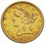 U.S.A. - 5 Dollari - 1904 - Liberty - AU Kr. ... 