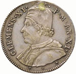 FERRARA - Clemente XI (1700-1721) - Testone ... 