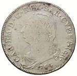 Carlo Emanuele III (1730-1773) - Mezzo scudo ... 