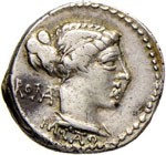 PORCIA - M. Porcius Cato (89 a.C.) - Denario ... 