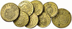 Pesi monetali - - Lotto di 8 pesi di Parma