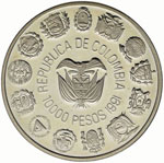 COLOMBIA - Repubblica - 10.000 Pesos - 1991 ... 