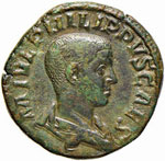 Filippo II (247-249) - Sesterzio - Busto ... 