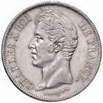 FRANCIA - Carlo X (1824-1830) - 5 Franchi - ... 