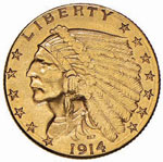 U.S.A. -  - 2,5 Dollari - 1914 - Indiano   - ... 