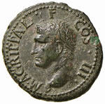Agrippa († 12 a C.) - Asse - Testa a s. ... 