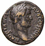 Adriano (117-138) - Asse - Busto laureato e ... 