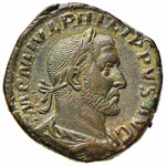 Filippo I (244-249) - Sesterzio - Busto ... 