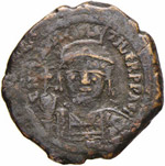 Giustino II (565-578) - Follis   - (MI g. ... 