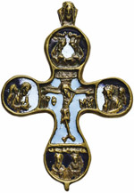 Bronzi -  - - Croce ortodossa in bronzo e ... 