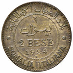 Somalia - 2 Bese - 1924   - CU ... 