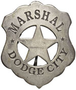 U.S.A. -  - - Distintivo MARSHAL DODGE CITY ... 