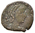 Valentiniano III (425-455) - AE 4 - Busto ... 