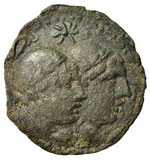 BRUTTIUM - Locri Epizephyrii - AE 17 - Busti ... 