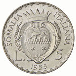 Somalia - 10 e 5 Lire - 1925   - AG R Pag. ... 