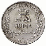 Somalia - Mezza Rupia - 1910   - ... 