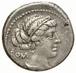 PORCIA - M. Porcius Cato (89 a.C.) - Denario ... 