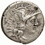 TITINIA - C. Titinius (141 a.C.) - Denario - ... 