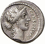 VINICIA - L. Vinicius (52 a.C.) - Denario - ... 