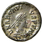 Arcadio (383-408) - AE 4 - (Siscia) - Busto ... 