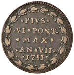 BOLOGNA - Pio VI (1775-1799) - Mezzo baiocco ... 
