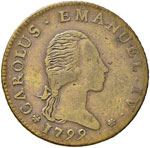 Carlo Emanuele IV (1796-1800) - 7,6 soldi - ... 