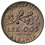 Albania - 0,05 Lek - 1940 XVIII   ... 