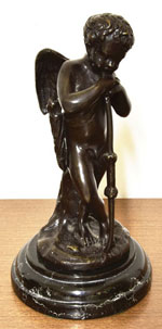 Bronzi - Statua di Cupido firmata L.L. Macon ... 