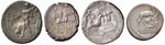 Repubblicane - Lotto di 4 denari: Valeria, ... 