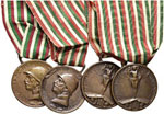 Medaglie - Lotto di 4 medaglie con nastrino
