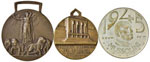 Medaglie - Lotto di tre medaglie in bronzo, ... 