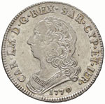 Carlo Emanuele III (1730-1773) - Mezzo scudo ... 