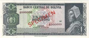 BOLIVIA - Repubblica - Peso - 1962 - ... 