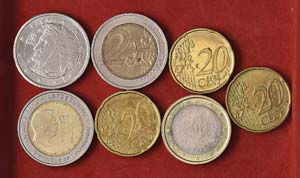 Estere - - 2 Euro (3), euro RSM, 20 c. (2 ... 