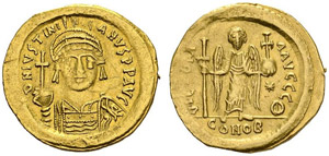 Justinian I, 527-565. Solidus, ... 