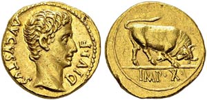 Augustus, 27 BC-14 AD. Aureus, 15 ... 