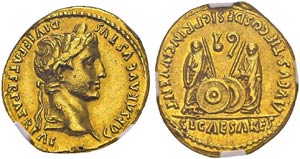 Augustus, 27 BC-14 AD. Aureus, 2 ... 