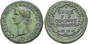 Caligula, 37-41. Sestertius, ... 