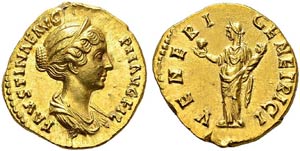 Faustina II, 161-175. Aureus, ... 