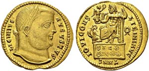 Licinius I, 308-324. Aureus, 317, ... 