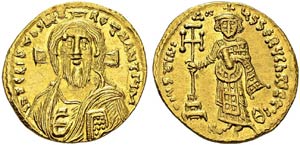 Justinian II, 685-695. Solidus, ... 