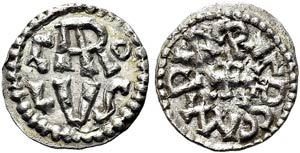 Charlemagne, 768-814. Denier, ... 