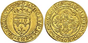 Charles VII, 1422-1461. Ecu dor ... 