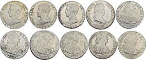 Lot of 14 coins: Spain, Jose I ... 