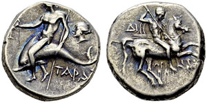 GREECE  Calabria  Tarentum. Stater 281-272. ... 