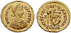 ROMAN EMPIRE  Honorius, 393-423. Solidus ... 