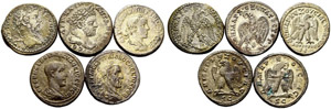 ROMAN EMPIRE  Lot of 5 coins: Tetradrachm ... 